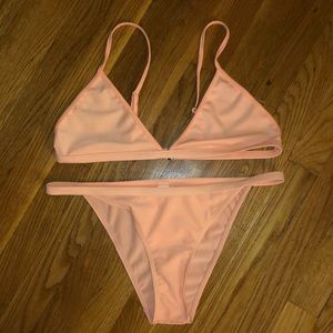 Baby pink bikini set